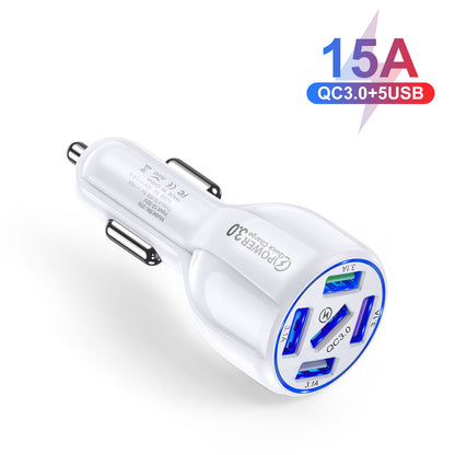 Factory Wholesale 5-port 15A QC3.0 5USB Car Charger