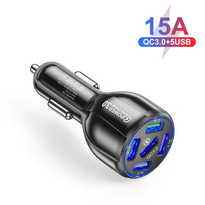 Factory Wholesale 5-port 15A QC3.0 5USB Car Charger